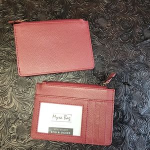 Foothill Creek Credit Card Holder in Red or Turquoise